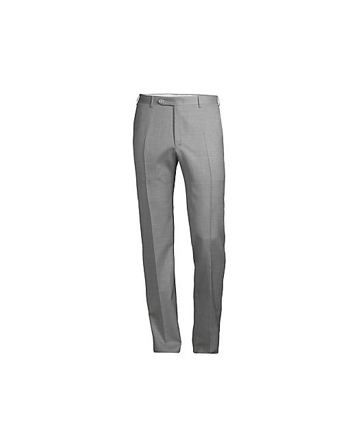 Canali Flat-Front Wool Trousers