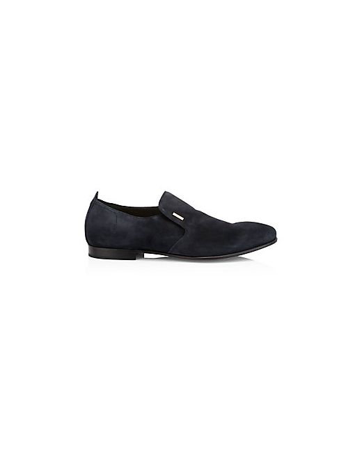Alfred Dunhill Engine Turn Suede Loafers