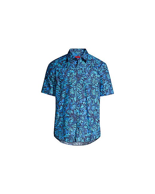 Hugo Boss Ermino Floral Short-Sleeve Button-Front Shirt