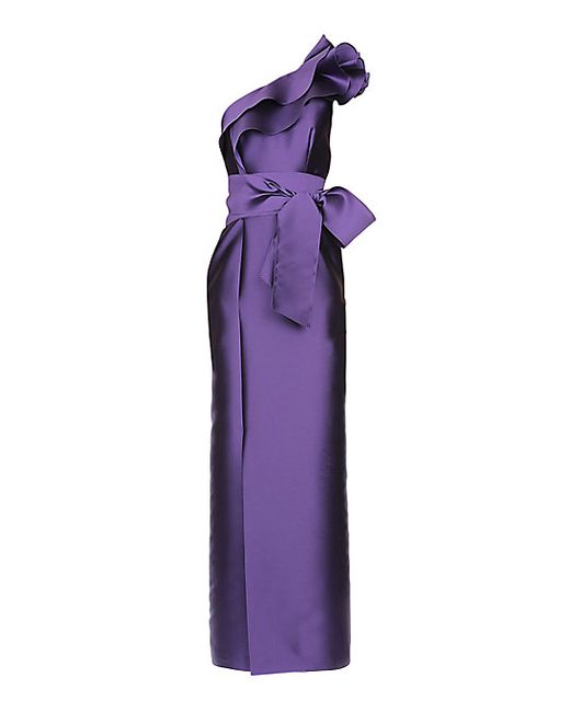Alberta Ferretti Mikado Asymmetrical Gown 40
