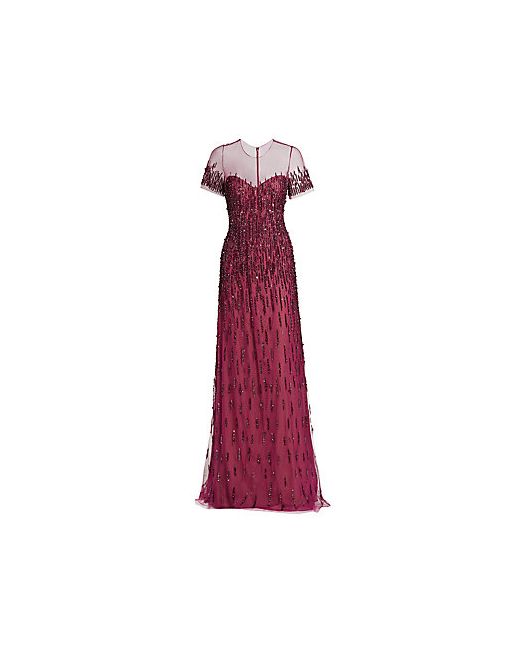 Pamella Roland Tulle Sequin Embellished Gown