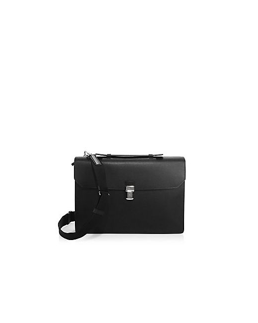Alfred Dunhill Cadagan Single-Flap Leather Briefcase