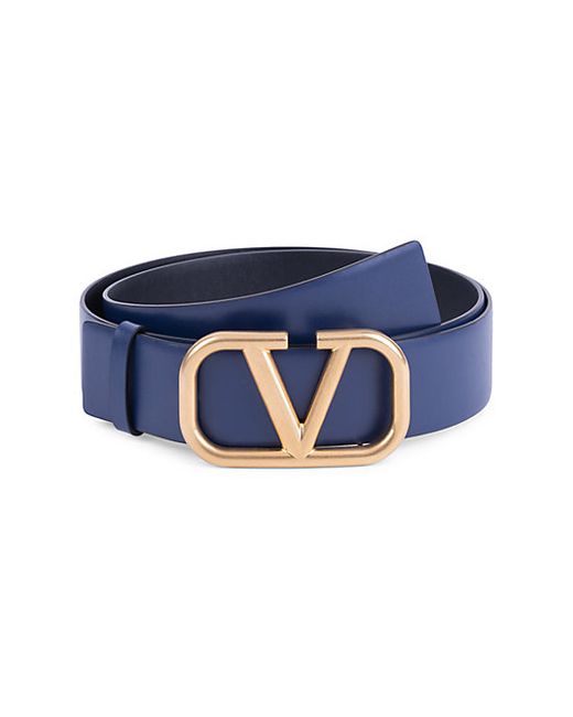 Valentino Garavani V Logo Leather Belt