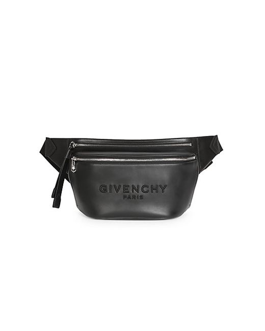 Givenchy New Line Logo-Embroidered Leather Belt Bag