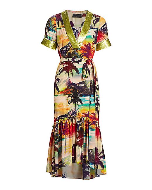 Le Superbe Beachwood Canyon Tropical-Print Dress