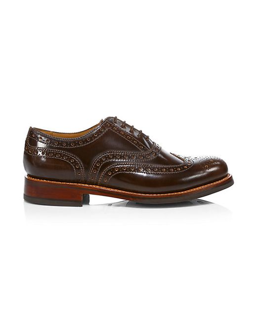 Grenson Stanley Lace-Up Leather Wingtip Brogues