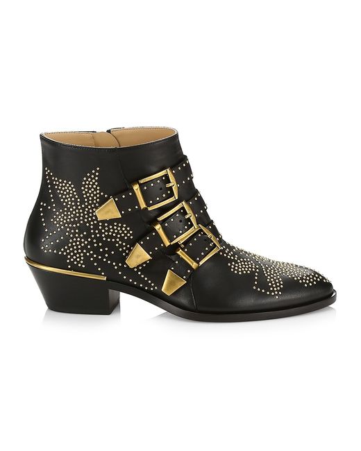 Chloé Susanna Studded Leather Ankle Boots 41 11