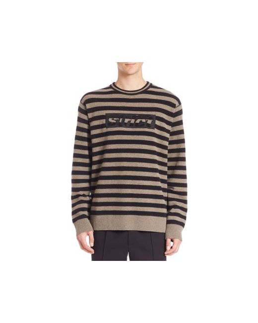 Alexander Wang Striped Embroidered Sweatshirt