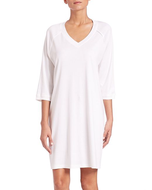 Hanro Pure Essence Three-Quarter Sleeve Gown