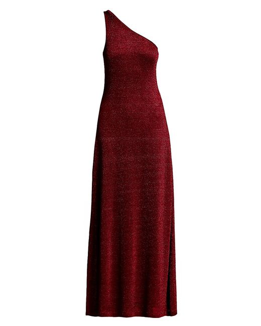 Missoni One-Shoulder Metallic Knit Gown 36 0