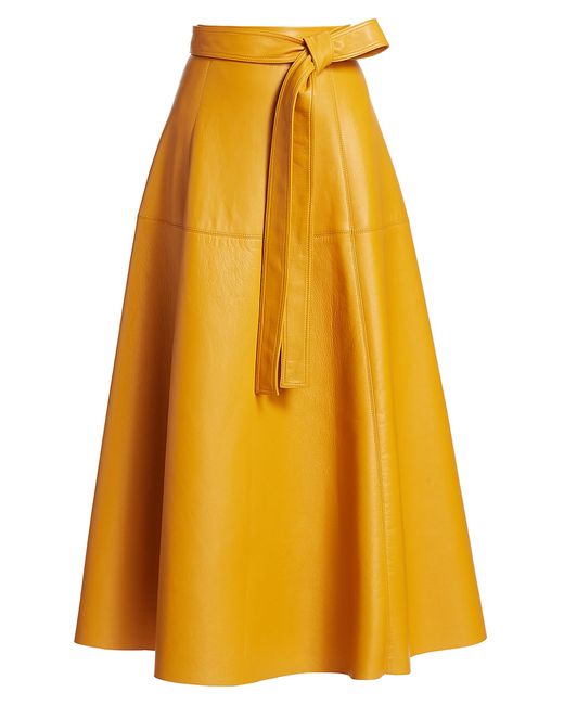 Oscar de la Renta Self-Belted Midi Skirt