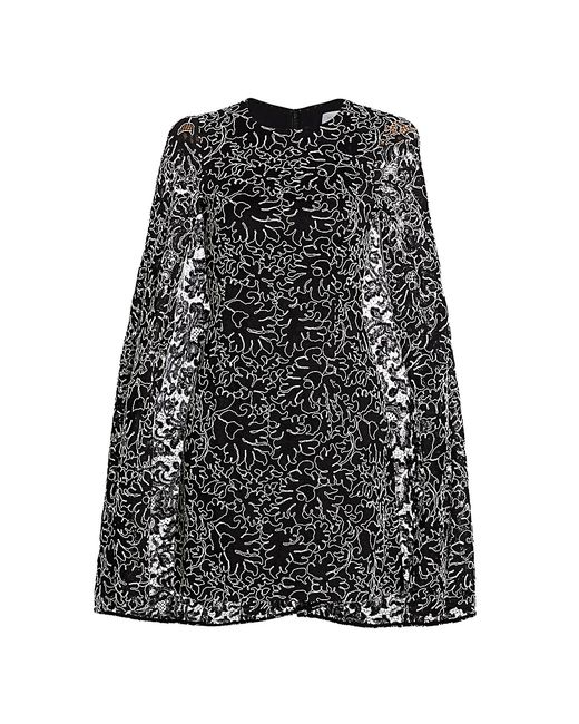 Michael Kors Collection Corded Lace Cape Dress