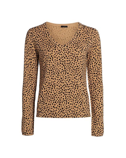 ATM Anthony Thomas Melillo Cheetah Print Cashmere Sweater
