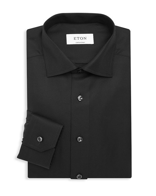Eton Contemporary-Fit Diagonal Weave Dress Shirt