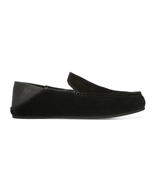 Vince Gino Shearling Lined Leather Loafer Slippers