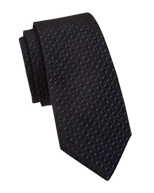 Emporio Armani Jacquard Check Silk-Blend Tie