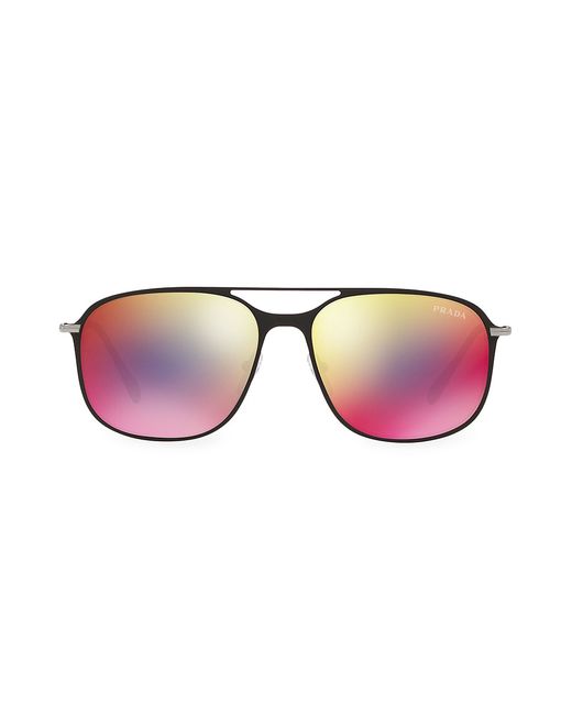 Prada 56MM Mirrored Square Sunglasses