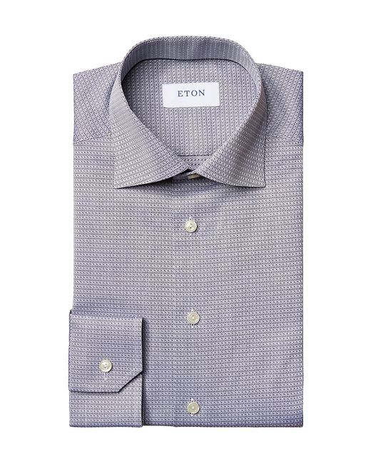 Eton Contemporary-Fit Textured Twill Dress Shirt