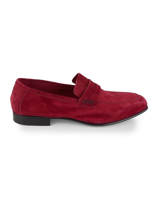 Sutor Mantellassi Via Roma Cashmere Suede Penny Loafers 11 UK 12 US