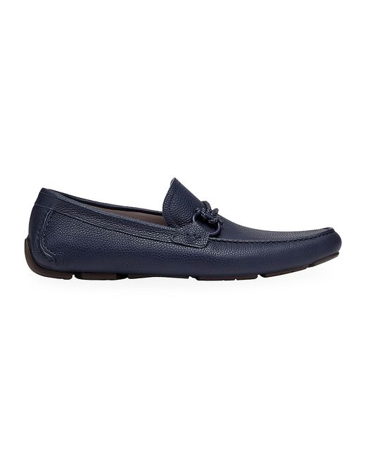 Salvatore Ferragamo Front 4 Leather Driving Loafers