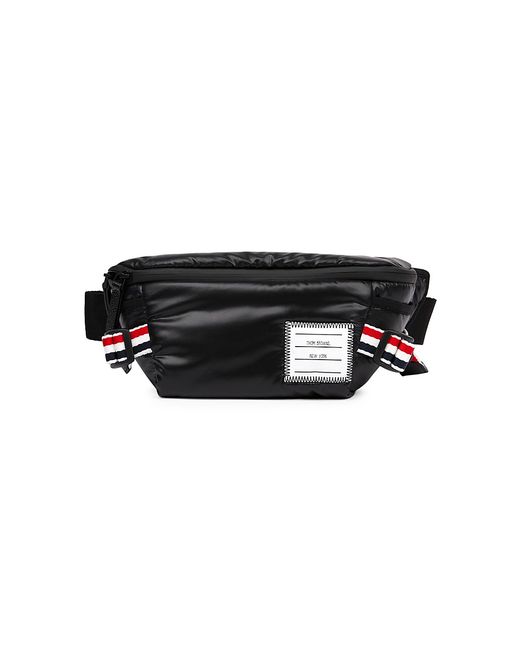 Thom Browne Stripe Leather Woven Belt Bag