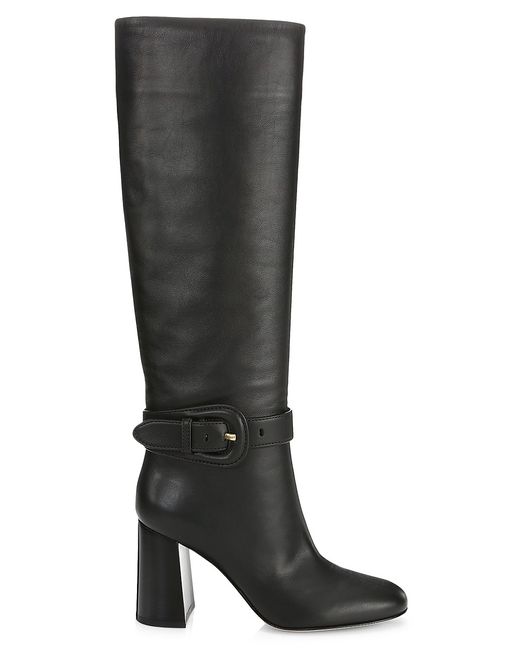 Gianvito Rossi Buckle Tall Leather Boots 41.5 11.5