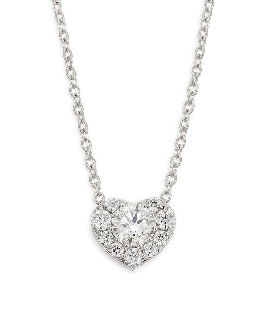 Hearts On Fire Diamond 18K Heart Pendant Necklace