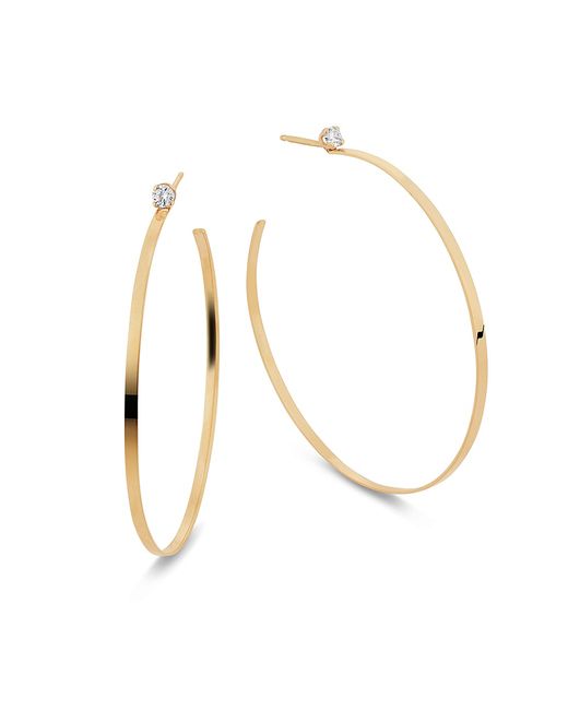 Lana Jewelry Sunrise Diamond Hoop Earrings