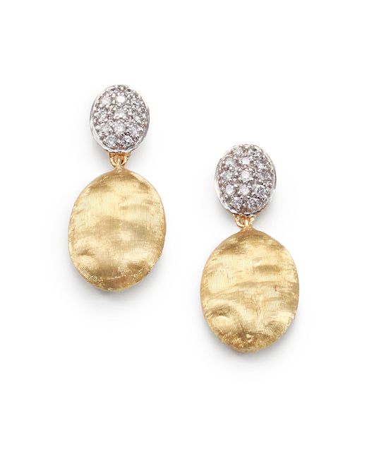Marco Bicego Siviglia Diamond 18K Yellow Gold Drop Earrings