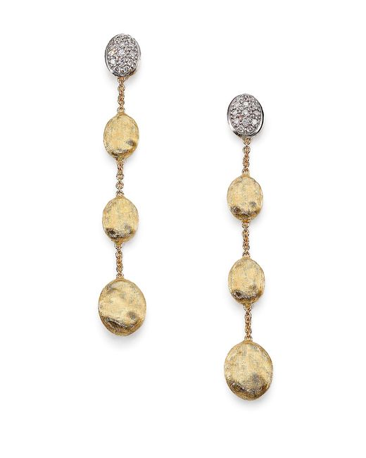 Marco Bicego Siviglia Diamond 18K Yellow Drop Earrings