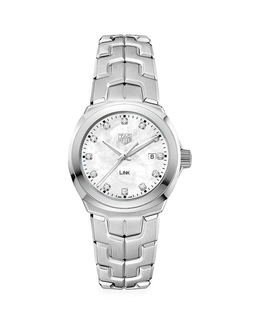 Tag Heuer Link 32MM Stainless Steel Mother-of-Pearl Quartz Bracelet Watch