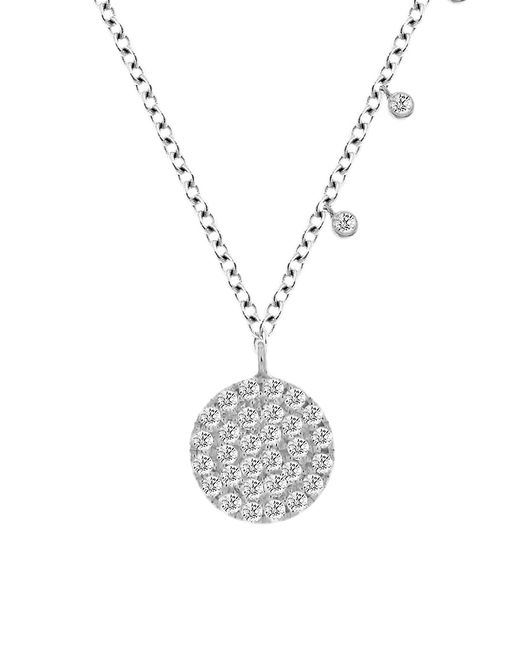 Meira T 14K Diamond Disc Pendant Necklace