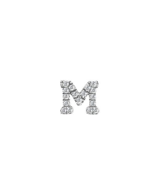 Meira T 14K Diamond Intial Single Stud Earring