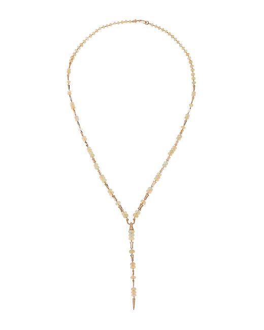 Etho Maria Misty 18K Diamond Opal Spear Lariat Necklace