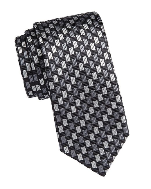Saks Fifth Avenue COLLECTION Formal Basket Weave Silk Tie