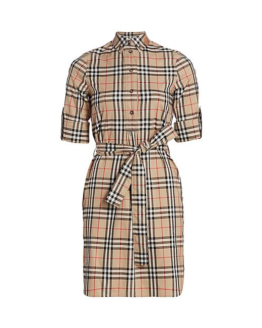 Burberry Giovanna Check Belted Shirtdress