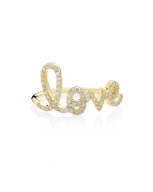 Sydney Evan 14K Diamond Large Love Ring