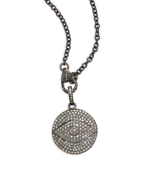 Nina Gilin Diamond Evil Eye Pendant Necklace