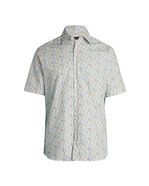 Saks Fifth Avenue COLLECTION Abstract Short-Sleeve Button-Down Shirt
