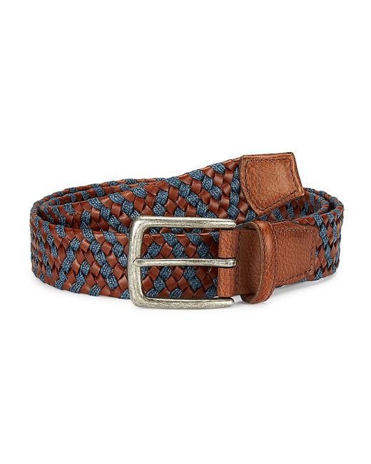 Saks Fifth Avenue COLLECTION Woven Leather Cotton Belt