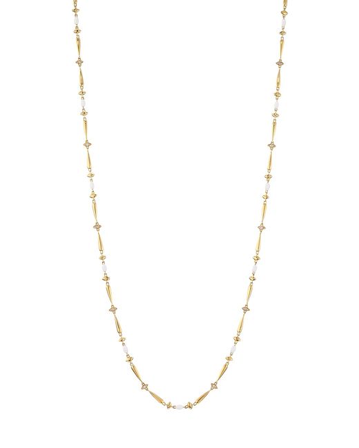 Etho Maria Noble 18K Yellow Brown Diamond Ceramic Long Necklace
