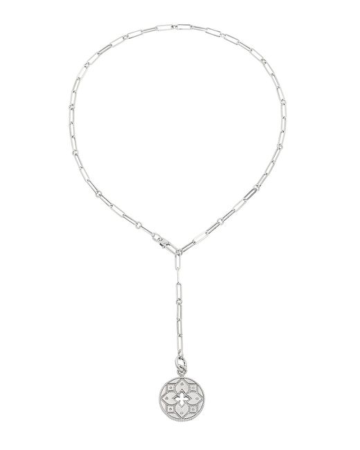 Roberto Coin Venetian Princess 18K Diamond Medallion Necklace