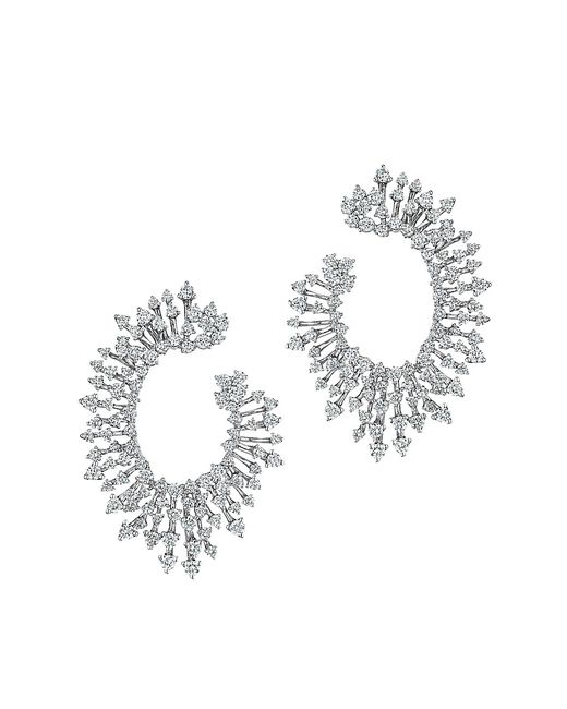 Hueb Luminus 18K Diamond Front-Facing Hoop Earrings