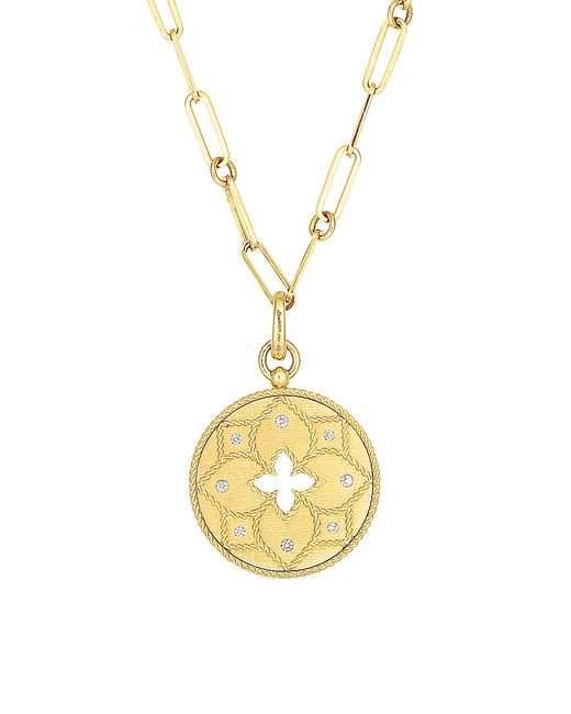 Roberto Coin Venetian Princess 18K Yellow Diamonds Pendant Necklace
