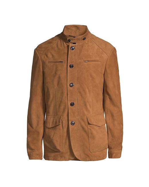 Saks Fifth Avenue COLLECTION Four-Pocket Suede Jacket