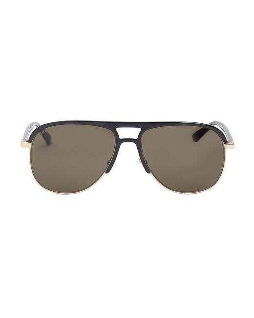 Gucci 57mm Aviator Sunglasses