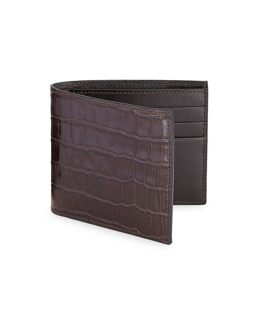 Saks Fifth Avenue COLLECTION Croc-Embossed Bifold Wallet