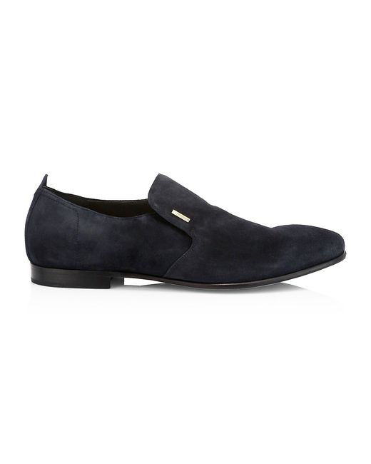 Dunhill Engine Turn Suede Loafers 43 10