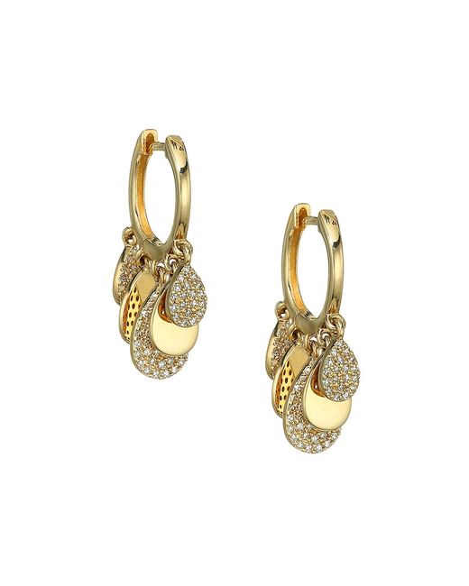 Nina Gilin 14K Yellow Diamond Huggie Earrings