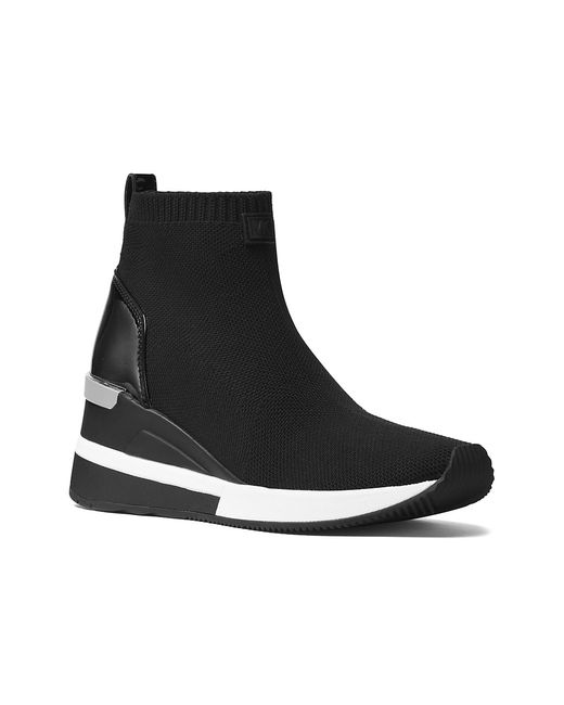 Michael Michael Kors Skyler Soft Knit High-Top Wedge Sneakers